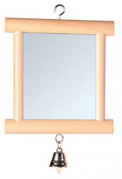 Изображение 1 - Trixie дзеркало з дерев'яною рамкою з дзвіночком