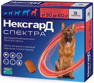 Изображение 1 - Некс Гард Spectra Таблетки для собак весом от 30 до 60 кг
