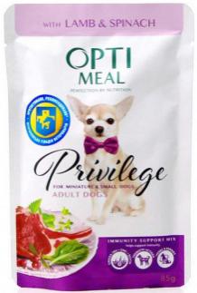 Изображение 1 - Optimeal Privilege Adult Dog з ягням і шпинатом в соусі