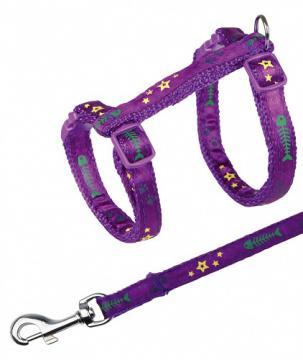 Изображение 1 - Trixie Kitten Harness Star Шлейка з повідцем для кошенят