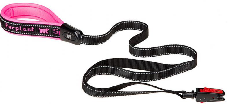 Изображение 1 - Ferplast Sport Dog Matic Pink Повідець з автоматичним карабіном