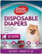 Simple Solution Disposable Diapers підгузники для маленьких порід собак, 12 штук