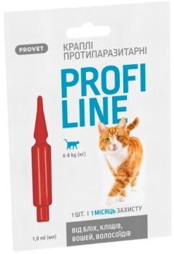 Изображение 2 - Природа Provet Profiline Краплі від бліх та кліщів для котів вагою від 4х до 8кг
