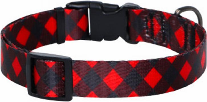 Изображение 2 - Collar WauDog Nylon Шотландка Червона нейлоновий нашийник