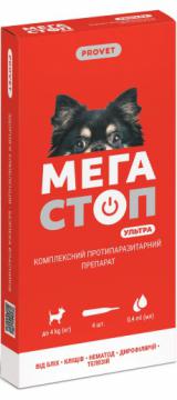Изображение 1 - Природа Provet Мега Стоп Ультра Капли для собак до 4кг
