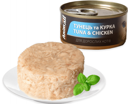 Изображение 2 - Animall консерва для котів з тунцем та куркою