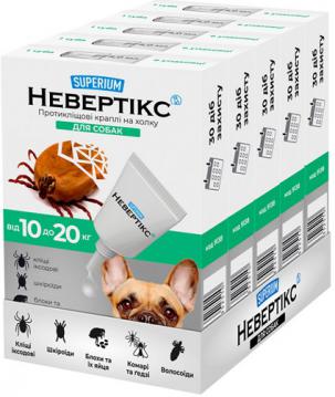 Изображение 2 - Superium Nevertix протикліщові краплі на холку для собак 10-20 кг