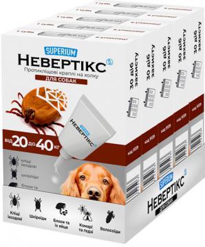 Изображение 2 - Superium Nevertix протикліщові краплі на холку для собак 20-40 кг