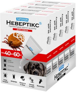 Изображение 2 - Superium Nevertix протикліщові краплі на холку для собак >40 кг