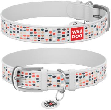 Изображение 1 - Collar WauDog Design Веселі точки з білим qr паспортом