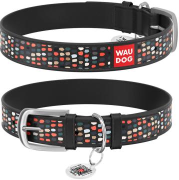 Изображение 1 - Collar WauDog Design Веселі точки з qr паспортом чорний