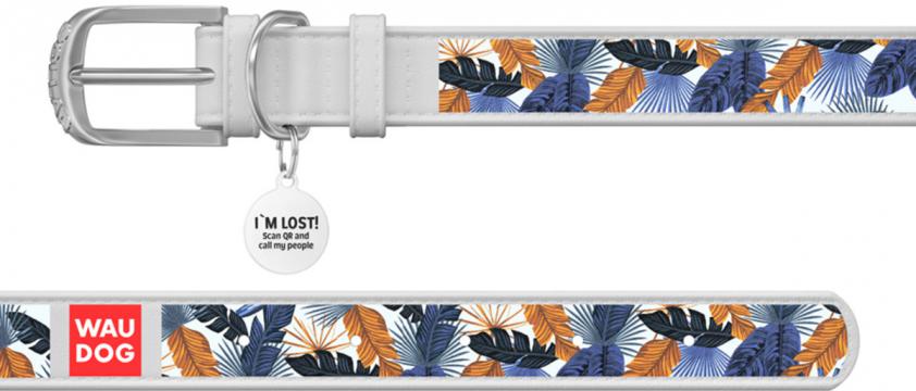 Изображение 2 - Collar WauDog Design Джунглі з qr паспортом білий
