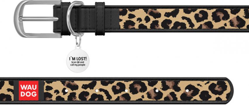 Изображение 2 - Collar WauDog Design Леопард qr паспортом чорний