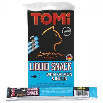 Изображение 1 - TOMi Cat Liquid Snack Salmon&Inulin лосось з інуліном