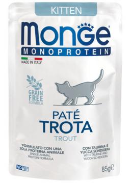 Изображение 1 - Monge Cat Monoprotein Pate Kitten паштет з фореллю