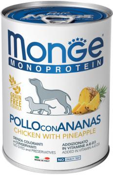 Изображение 1 - Monge Dog Monoprotein Fruit Wet курка з ананасом