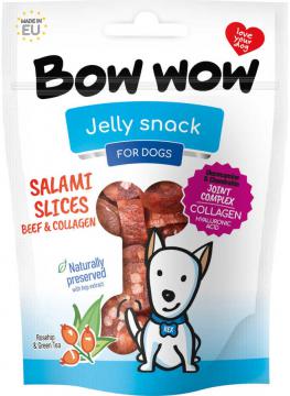 Изображение 1 - Bow Wow Jelly Snack Salami slices з яловичиною