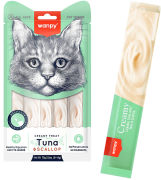 Изображение 1 - Wanpy Cat Creamy Lickable Treats Tuna & Scallop