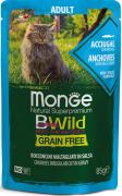 Monge BWild Grain Free Adult Cat анчоуси та овочі в соусі