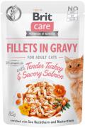 Brit Care Cat Pouch Філе індички та лосося в соусі
