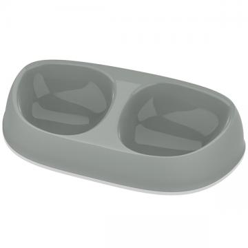Изображение 1 - Moderna Sensibowl Подвійна пластикова миска для собак та котів оливкова