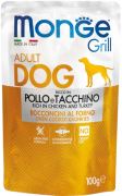 Monge Dog Grill Bocconcini Желе з куркою та індичкою
