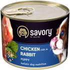 Savory Dog All breeds Puppy Chicken and Rabbit pate