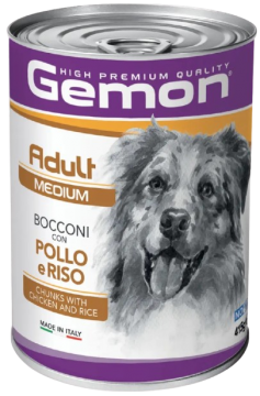 Изображение 1 - Gemon Medium Adult шматочки з куркою та рисом