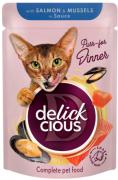 Delickcious Шматочки з лососем і мідіями в соусі