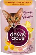 Delickcious Пластівці з кроликом та тропічними фруктами у вершковому соусі