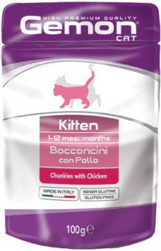 Изображение 1 - Gemon Gemon Cat Wet Kitten курка шматочки в желе