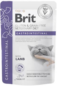 Изображение 1 - Brit Veterinary Diet Cat GF Gastrointestinal пауч з ягня