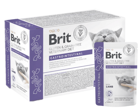 Изображение 2 - Brit Veterinary Diet Cat GF Gastrointestinal пауч з ягня