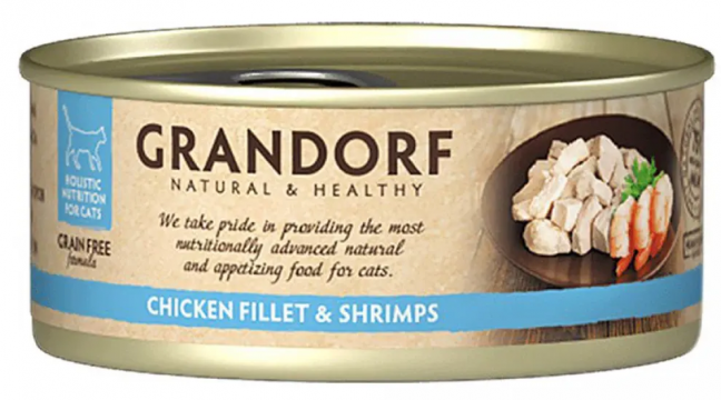 Изображение 1 - Grandorf Cat Chicken Fillet and Shrimps Вологий корм