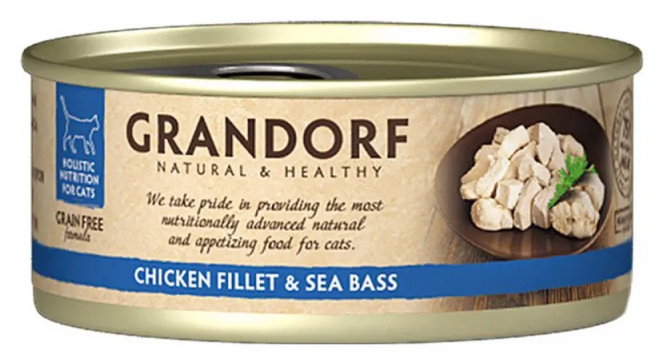 Изображение 1 - Grandorf Cat Chicken Fillet and Sea Bass Вологий корм