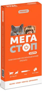 Изображение 1 - Природа Provet Мегастоп Ультра Краплі для котів до 4 кг