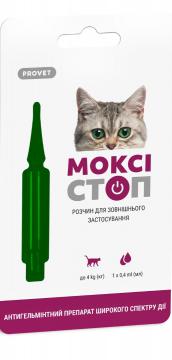 Изображение 1 - Природа Provet Моксистоп Краплі для котів до 4 кг
