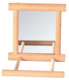 Trixie зеркало с деревянной рамкой и жердочкой