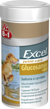 Изображение 1 - 8in1 Excel Glucosamine MSM Добавка для суставов у собак