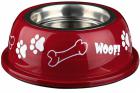 Trixie Woof миска стальная с пластиковым покрытием