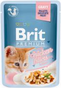 Brit Premium Pouch Кусочки из куриного филе в соусе для котят
