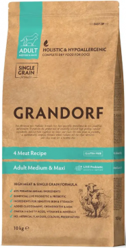 Изображение 1 - Grandorf 4 Meat Recipe Adult Medium & Maxi Living Probiotics