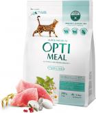 Optimeal Adult Cat Sterilised для взрослых кошек с индейкой и овсом