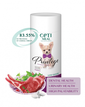 Изображение 2 - Optimeal Privilege Low Grain Small Breeds Puppies корм с ягненком
