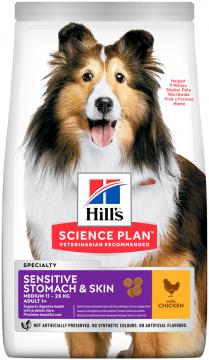 Изображение 1 - Hill's SP Canine Adult Sensitive Stomach & Skin Medium c Курицей