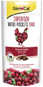 GimCat Superfood Nutri Pockets лакомство с курицей и клюквой