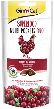Изображение 1 - GimCat Superfood Nutri Pockets лакомство с курицей и клюквой