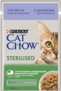Cat Chow Adult Sterilised ягненок и зеленая фасоль в желе
