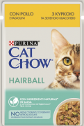 Cat Chow Adult Hairball курица и зеленая фасоль в желе