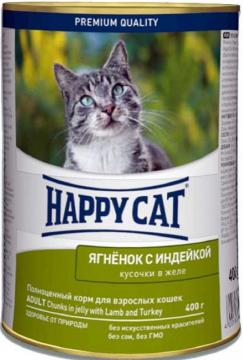 Изображение 1 - Happy Cat с ягненком и индейкой консерва